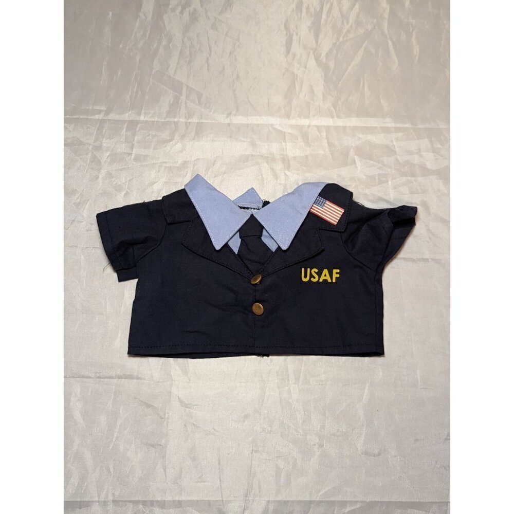 Build A Bear US Air Force Military Uniform Top Piece Outfit Blue